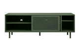 Olive Green Contemporary/Modern Metal Media Cabinet