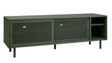 Olive Green Contemporary/Modern Metal Media Cabinet