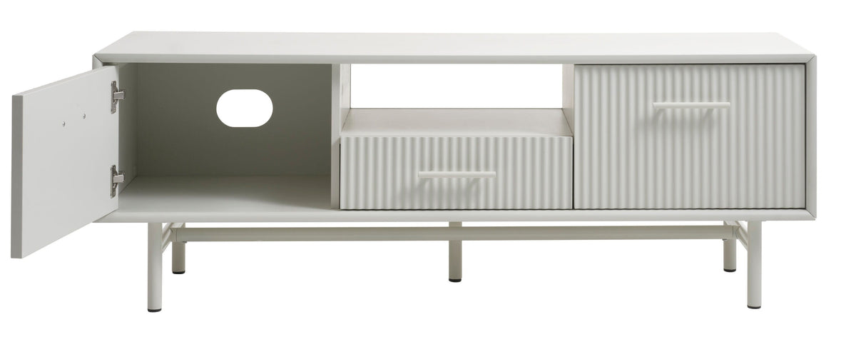 Greige Contemporary/Modern Mdf Media Cabinet