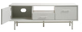 Greige Contemporary/Modern Mdf Media Cabinet