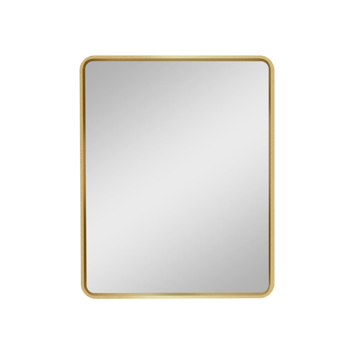 WELLFOR AO 24-in x 30-in Surface/Recessed Mount Gold Mirrored Medicine Cabinet