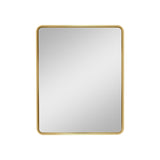 WELLFOR AO 24-in x 30-in Surface/Recessed Mount Gold Mirrored Medicine Cabinet