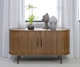 Contemporary/Modern Smoked Oak Wood Oak Sideboard