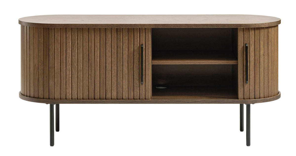 Smoked Oak Contemporary/Modern Wood Media Cabinet