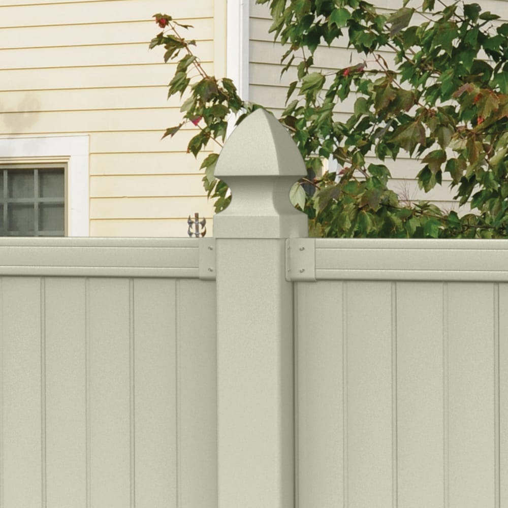 Outdoor Essentials PicketLock 3-in Tan Vinyl Bracket For Vinyl Fence 2-Pack