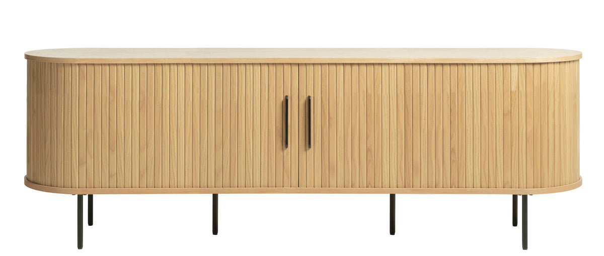 Natural Oak Contemporary/Modern Wood Media Cabinet