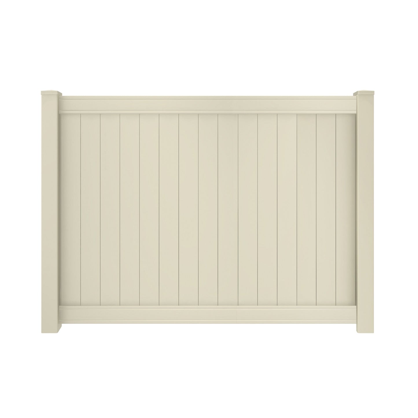 Outdoor Essentials Lakewood 6-ft H x 8-ft W Tan Privacy Vinyl Flat-top Fence Panel (Unassembled)