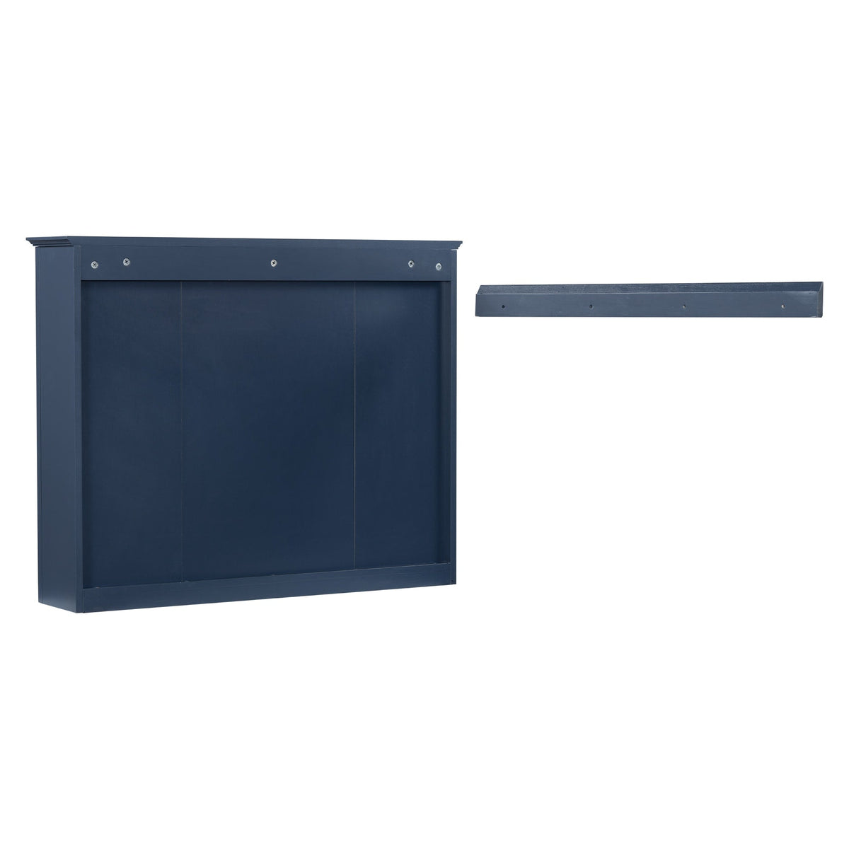 AAZJ CMR 35-in x 27.5-in Surface Mount Navy Blue Mirrored Medicine Cabinet