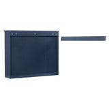 AAZJ CMR 35-in x 27.5-in Surface Mount Navy Blue Mirrored Medicine Cabinet