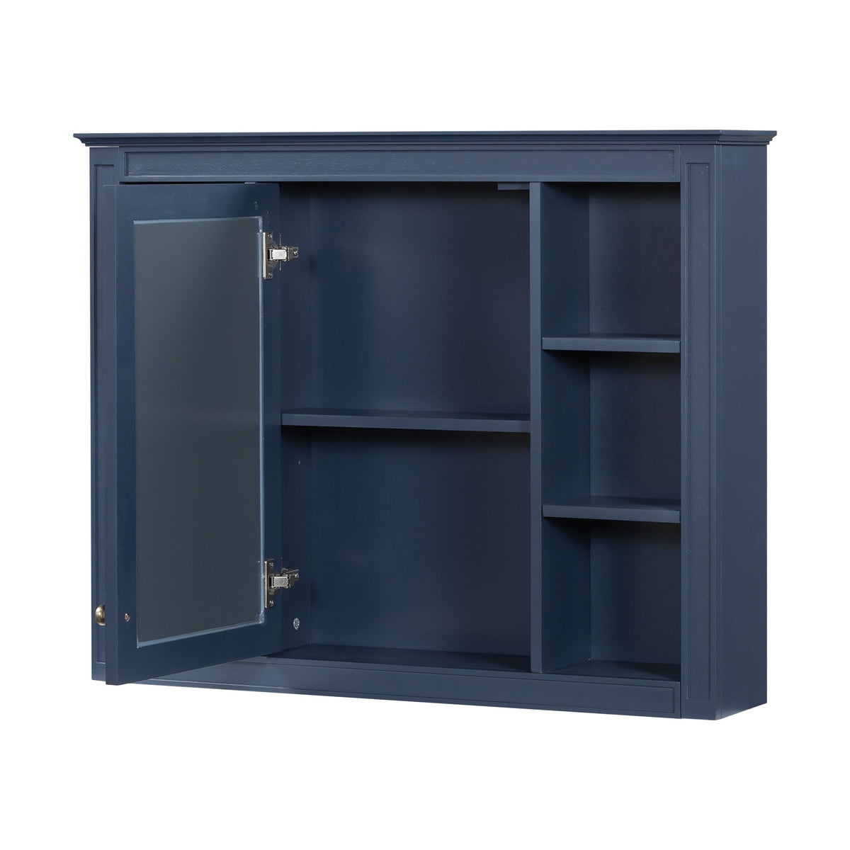 AAZJ CMR 35-in x 27.5-in Surface Mount Navy Blue Mirrored Medicine Cabinet