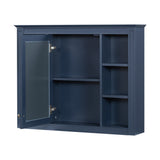 AAZJ CMR 35-in x 27.5-in Surface Mount Navy Blue Mirrored Medicine Cabinet