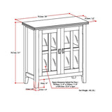 Simpli Home Artisan Russet Brown Transitional Wood Media Cabinet
