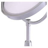 Allied Brass 8-in x 15-in Satin Chrome Double-Sided Magnifying Countertop Vanity Mirror