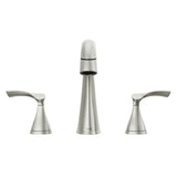 Delta Sandover Spotshield Brushed Nickel 2-handle Widespread WaterSense Bathroom Sink Faucet with Drain