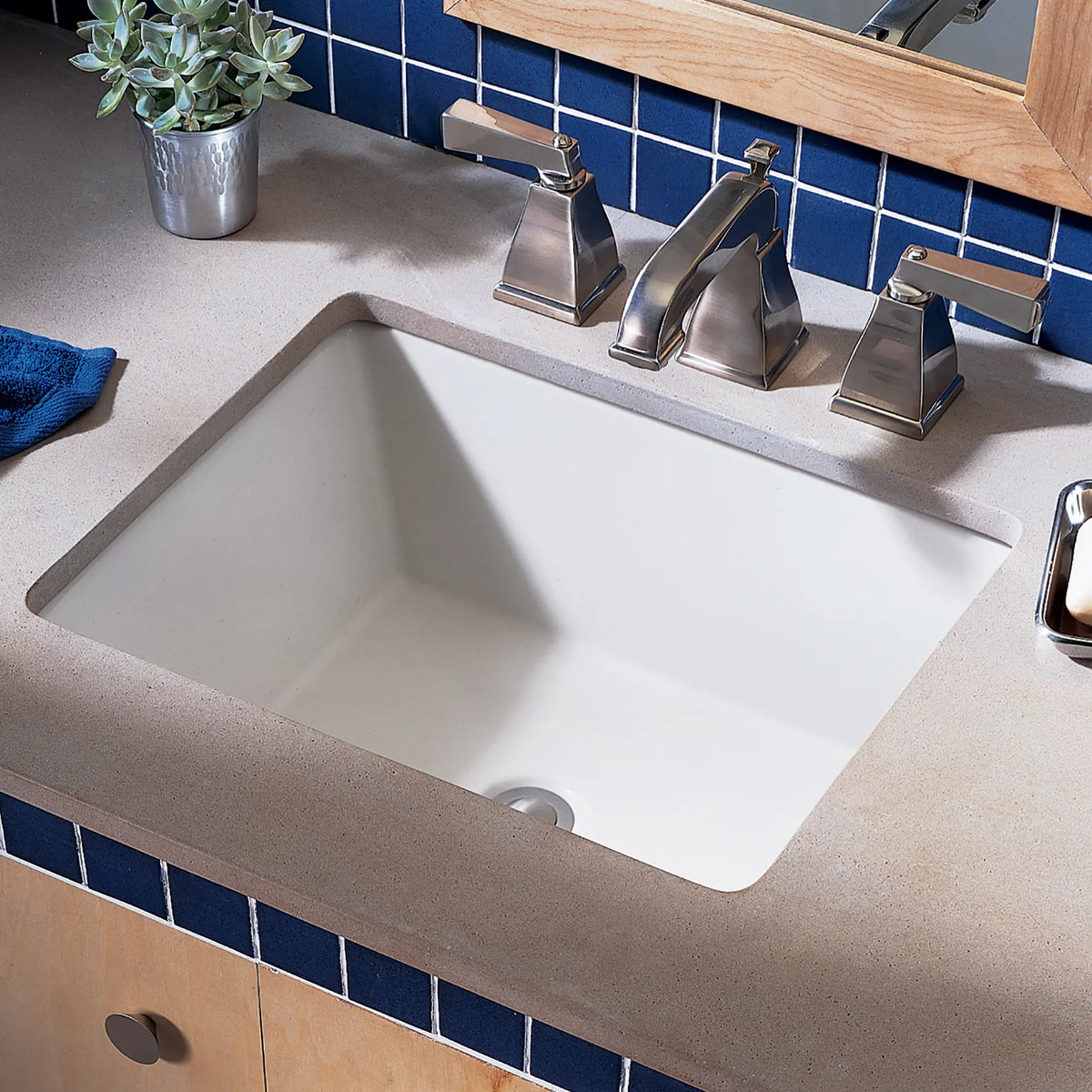 American Standard Boulevard Under-Counter Bathroom Sink, Rectangular, Vitreous China, White, 20.25 in. x 16 in.