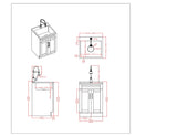 Simpli Home Hennessy 23.6-in Freestanding Laundry Sink with Cabinet