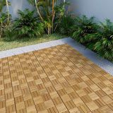 Bybafun 12-in x 12-in 20-Pack Yellow Prefinished Wood Deck Tile (20-sq ft)
