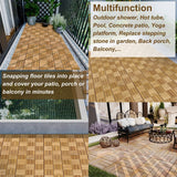 Bybafun 12-in x 12-in 20-Pack Yellow Prefinished Wood Deck Tile (20-sq ft)