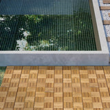 Bybafun 12-in x 12-in 20-Pack Yellow Prefinished Wood Deck Tile (20-sq ft)