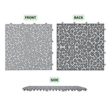 Bybafun 12-in x 12-in 60-Pack Gray Prefinished Vinyl/Plastic Deck Tile (60-sq ft)