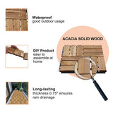 Bybafun 12-in x 12-in 30-Pack Yellow Prefinished Wood Deck Tile (30-sq ft)