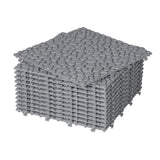 Bybafun 12-in x 12-in 24-Pack Gray Prefinished Vinyl/Plastic Deck Tile (24-sq ft)