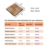 Bybafun 12-in x 12-in 20-Pack Yellow Prefinished Wood Deck Tile (20-sq ft)