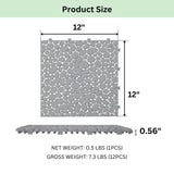 Bybafun 12-in x 12-in 24-Pack Gray Prefinished Vinyl/Plastic Deck Tile (24-sq ft)