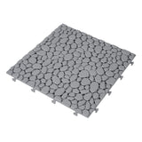 Bybafun 12-in x 12-in 24-Pack Gray Prefinished Vinyl/Plastic Deck Tile (24-sq ft)