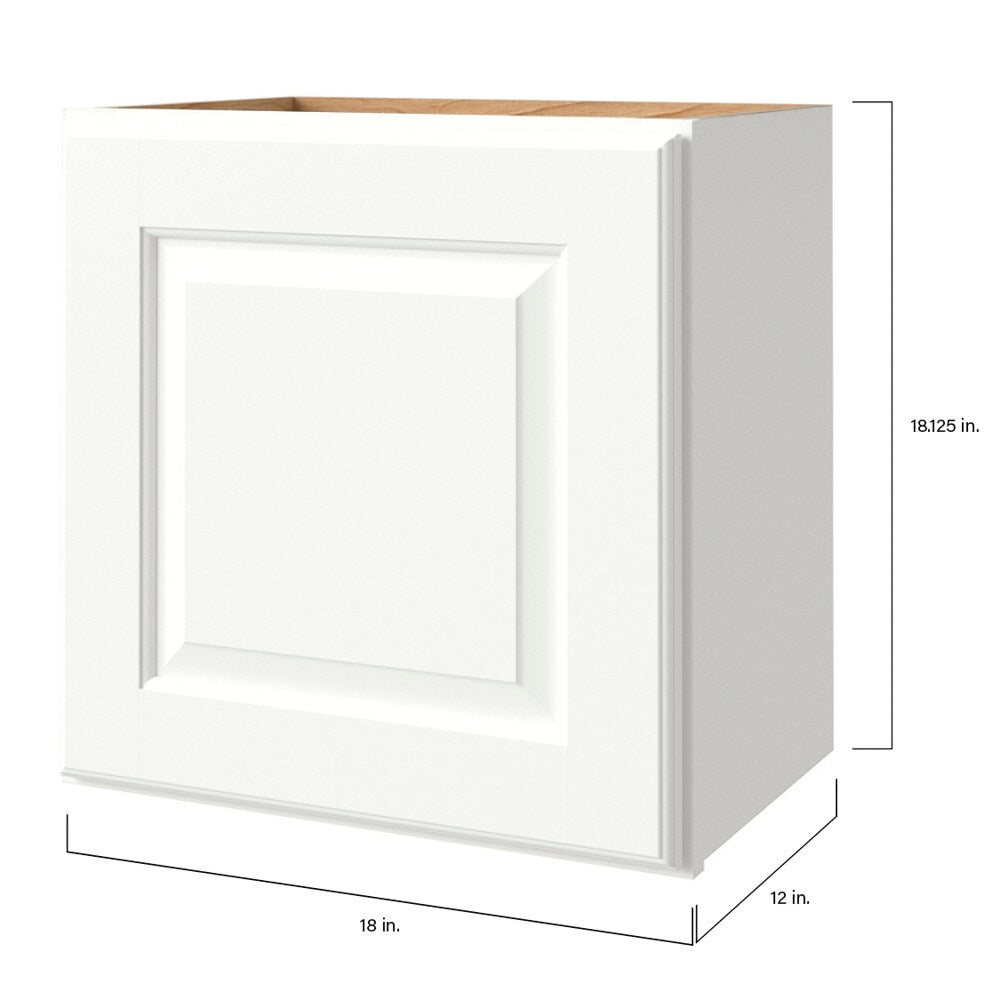 allen + roth Tilson 18-in W x 18.125-in H x 12-in D Linen Wall Fully Assembled Cabinet (Raised Panel Square Door Style)