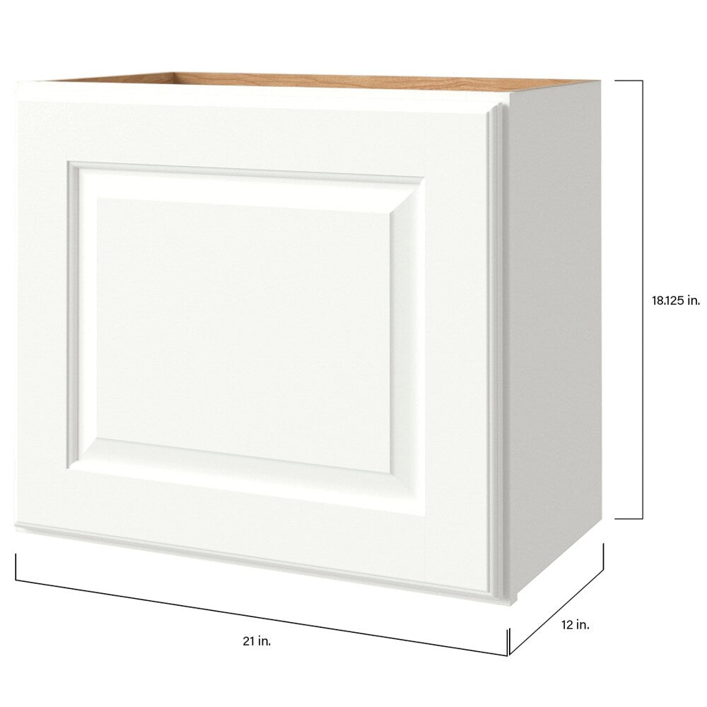 allen + roth Tilson 21-in W x 18.125-in H x 12-in D Linen Wall Fully Assembled Cabinet (Raised Panel Square Door Style)
