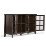 Simpli Home Acadian Brunette Brown Transitional Wood Media Cabinet