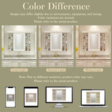 AAZJ MRS 35-in x 28-in Surface Mount Beige Mirrored Soft Close Medicine Cabinet