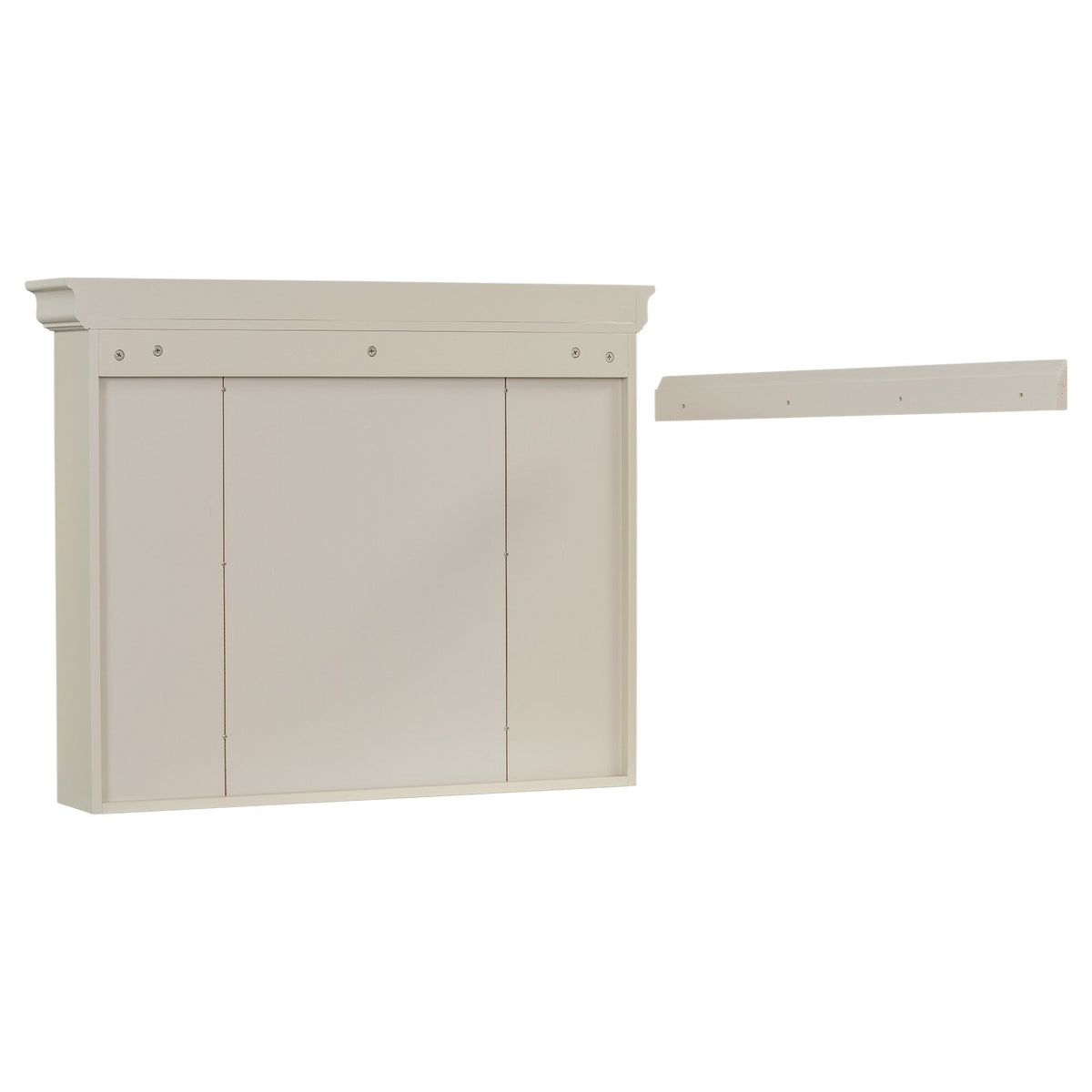 AAZJ MRS 35-in x 28-in Surface Mount Beige Mirrored Soft Close Medicine Cabinet