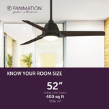 Fanimation Studio Collection Pyramid 52-in Aged Bronze LED Indoor/Outdoor Ceiling Fan with Remote (3-Blade)