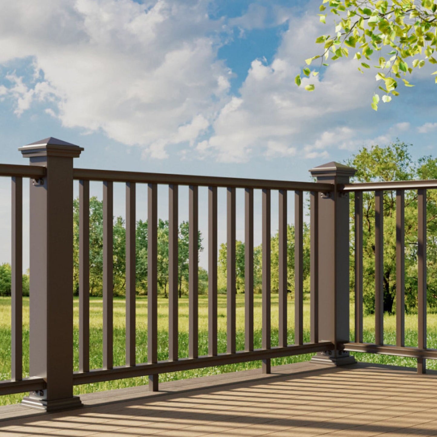 Fiberon 3-in x 2.5-in Brio Simply Brown Nylon Rail Bracket (4-Pack)