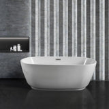 70.9 in. Acrylic Flatbottom Non-Whirlpool Bathtub in White - Super Arbor