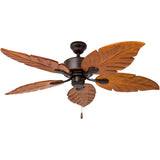 Harbor Breeze St Kitts 52-in Oil Rubbed Bronze LED Indoor/Outdoor Ceiling Fan with Light, 5 Hand-Carved Blades