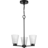 Progress Lighting Tanner 3-Light Matte Black Transitional Chandelier