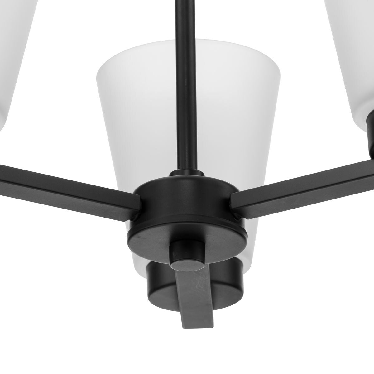 Progress Lighting Tanner 3-Light Matte Black Transitional Chandelier