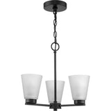 Progress Lighting Tanner 3-Light Matte Black Transitional Chandelier