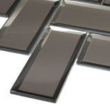 Satori Skylight Champagne 11-in x 11-in Mirrored Glass Patterned Mosaic Wall Tile (0.86-sq. ft/ Piece)