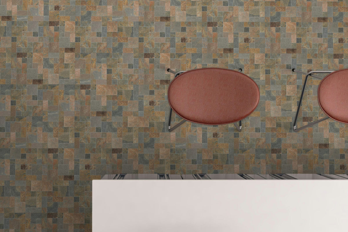 Satori Oxide 12-in x 12-in Natural Stone Mosaic Wall Tile (1-sq. ft/ Piece)