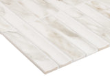 Satori Calacatta Lunar 11-in x 13-in Glazed Porcelain Marble Look Mosaic Wall Tile (0.84-sq. ft/ Piece)