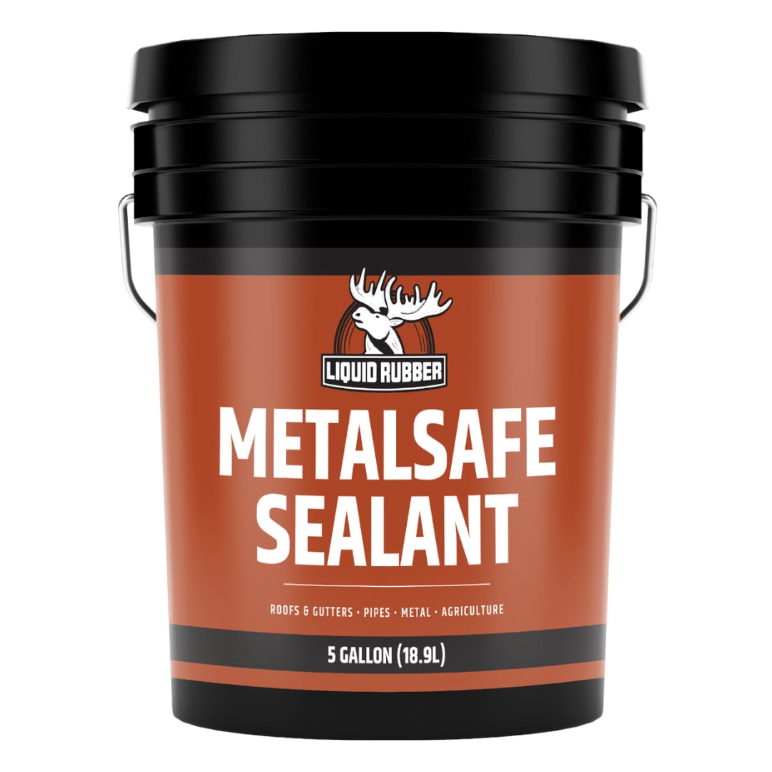 Liquid Rubber MetalSafe Waterproof Elastomeric Roof Sealant, 5-Gallon, Black
