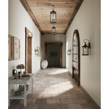 Progress Lighting Gibbes Street 3-Light Black Traditional Clear Glass Lantern Mini Outdoor Hanging Pendant Light