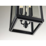 Progress Lighting Gibbes Street 3-Light Black Traditional Clear Glass Lantern Mini Outdoor Hanging Pendant Light