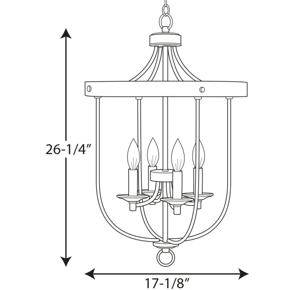 Progress Lighting Gulliver 4-Light Galvanized Farmhouse Lantern Medium Hanging Pendant Light