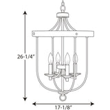 Progress Lighting Gulliver 4-Light Galvanized Farmhouse Lantern Medium Hanging Pendant Light