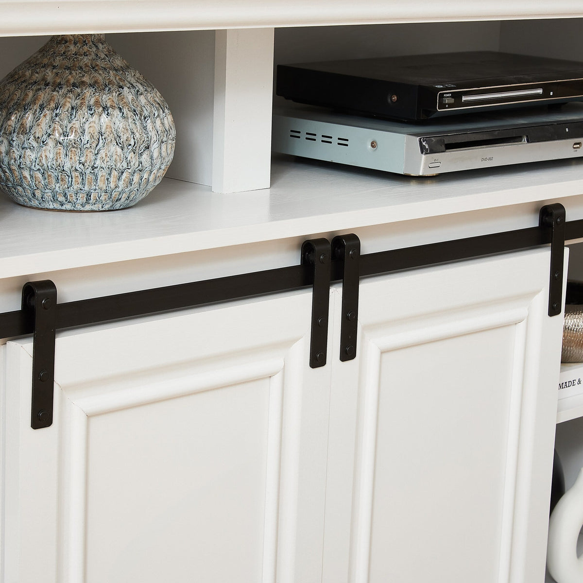 GZMR Mid Century style Entertainment TV Table Modern/Contemporary White Tv Cabinet (Accommodates TVs up to 65-in)